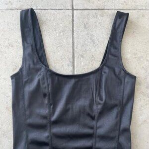 H&M Women's black Satin Corset Bustier Top Small Sold Out New NWT